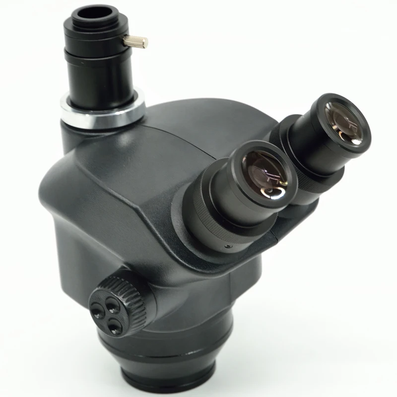 Cabeça do Microscópio de Trinocular para a Solda do Pwb do Telefone Joia Simul-focal Wf10x 22 mm 7x50x 3.5x100x