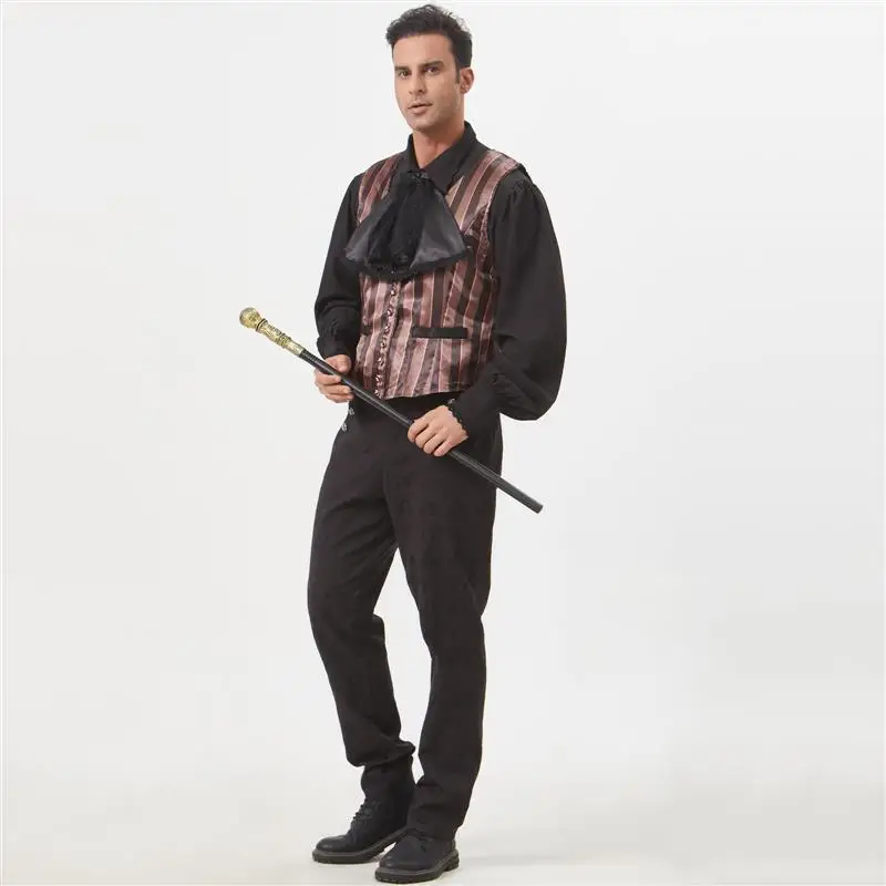Disfraz gótico Medieval para hombre, chaleco Formal ort, traje de halloween, ropa Vintage para el escenario, novedad de 2024wi