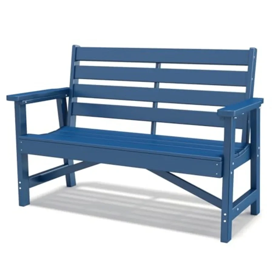 Outdoor Bench, 2-Person HDPE Garden Benches