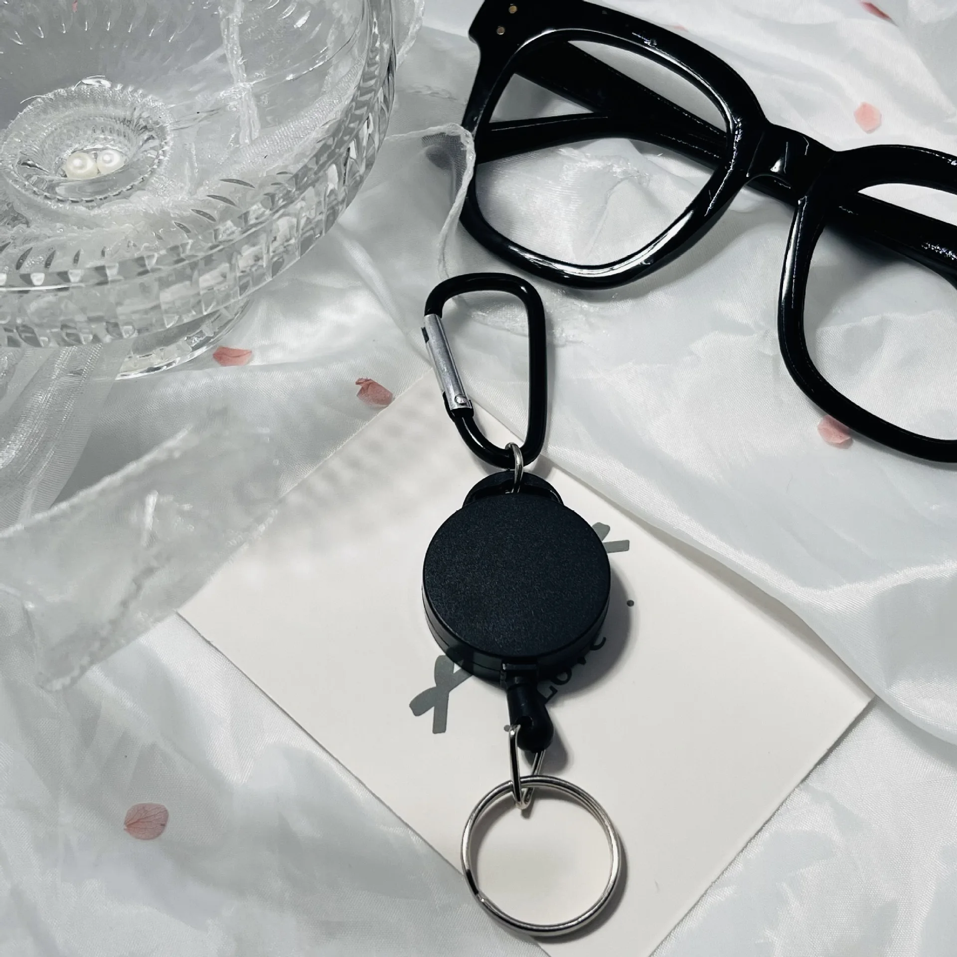 في الهواء الطلق لمكافحة خسر الفولاذ المقاوم للصدأ كيرينغ مرونة سلك حبل المفاتيح المرنة التخييم تلسكوبي لص سلسلة بطاقة رياضية