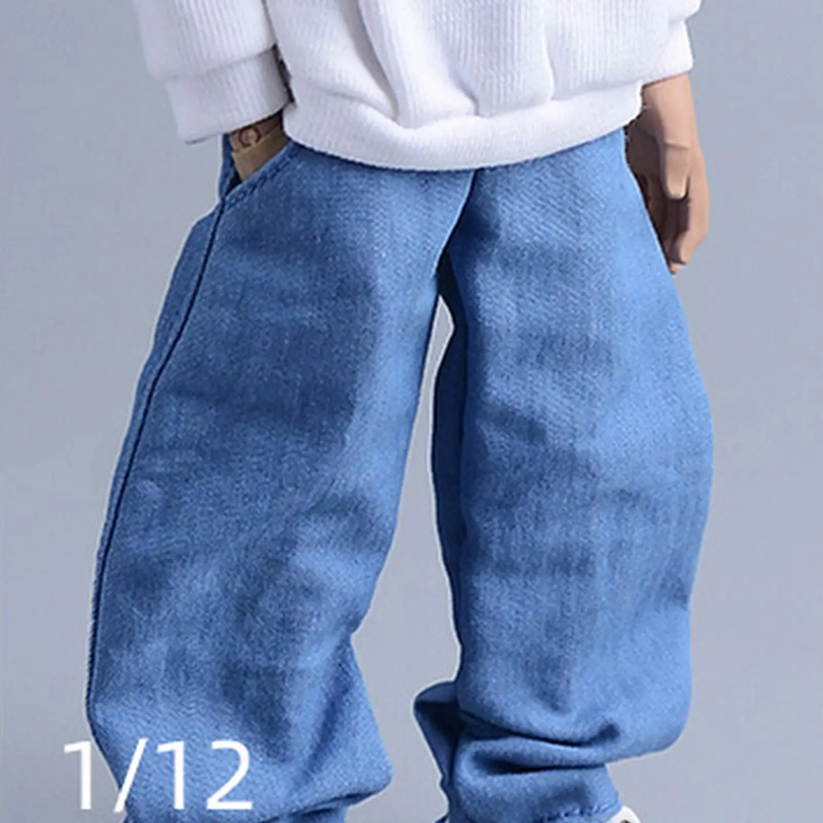 

1/12 Action Figures Jeans Soft Doll Decor Costume Kids Adults Gifts,DIY Fashionable 6" Figure Trousers,Outfits Doll Clothes