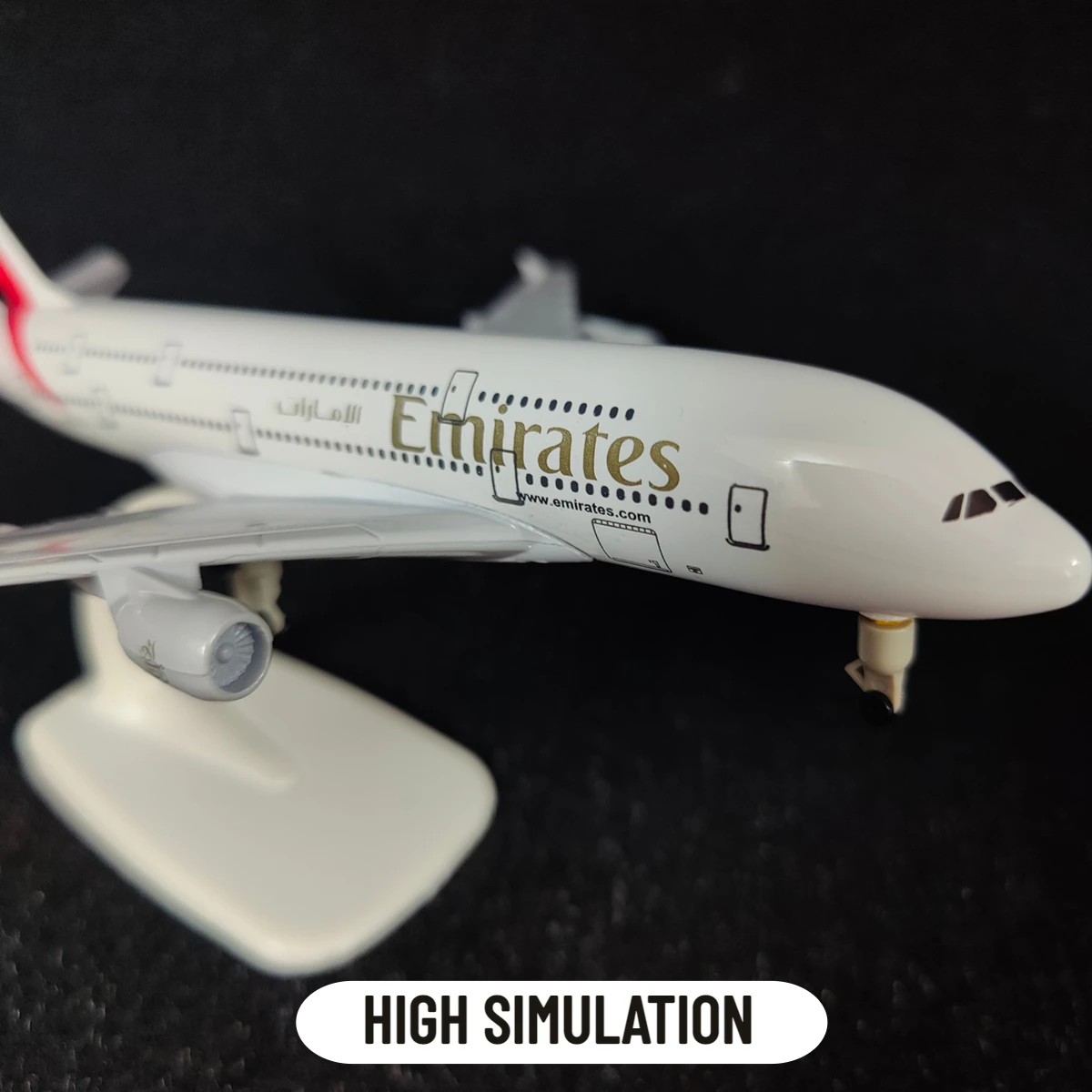 Scala 1:250 Metal Aviation Replica 20cm, Fly Emirates modello di aereo in miniatura, Room Decor regalo di natale giocattoli per bambini per ragazzi