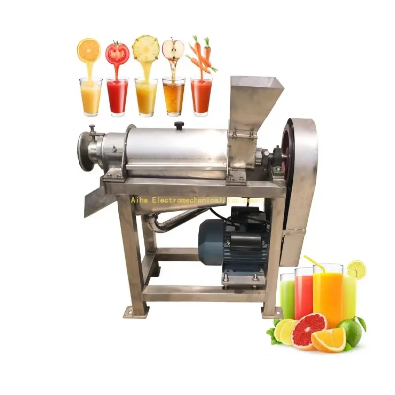 高効率工業用コールドプレスフルーツジューススクリュー抽出機野菜スパイラルクラッシュジューサー製造機