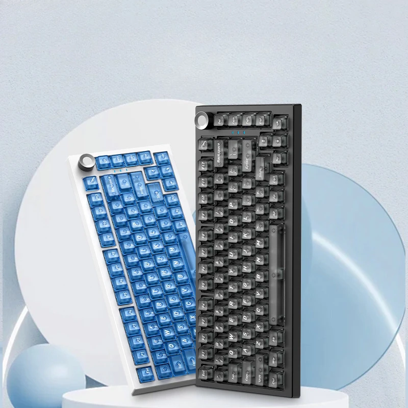 Crystal matte material keycap 119 key small full set of cross satellite shaft light transmission DIY keycap