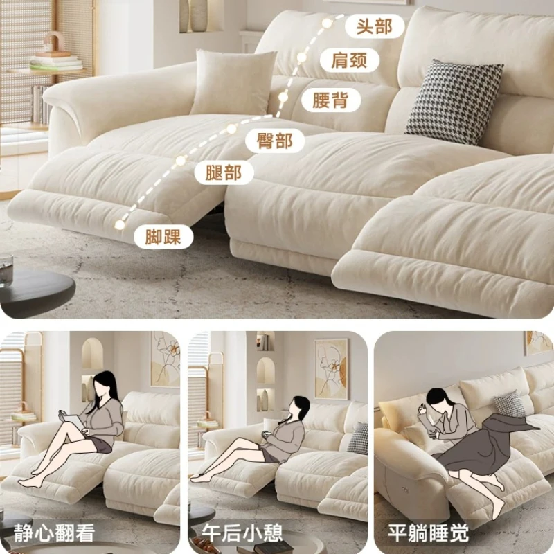 Empty function cabin electric sofa modern cat fleece small apartment living room function sand combed