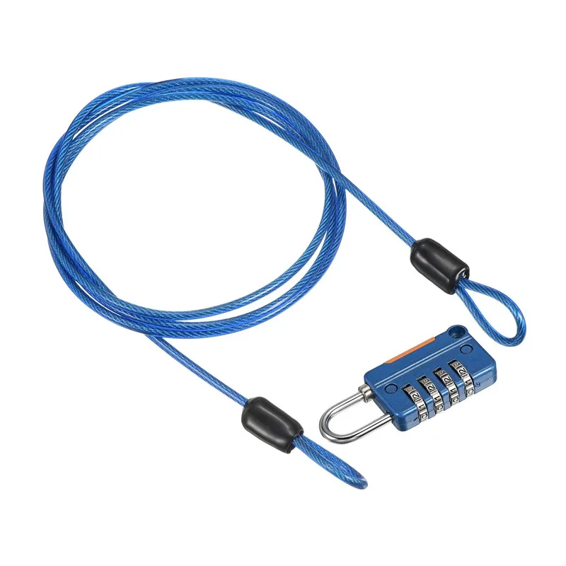 Bloqueio de senha de corda de fio estendida, corda de fio de borracha de 1,5 m com bloqueio de combinação de bloqueio de senha, adequado para viagens ao ar livre, mala de carrinho, mochila, cerca, roupas de carro, etc.