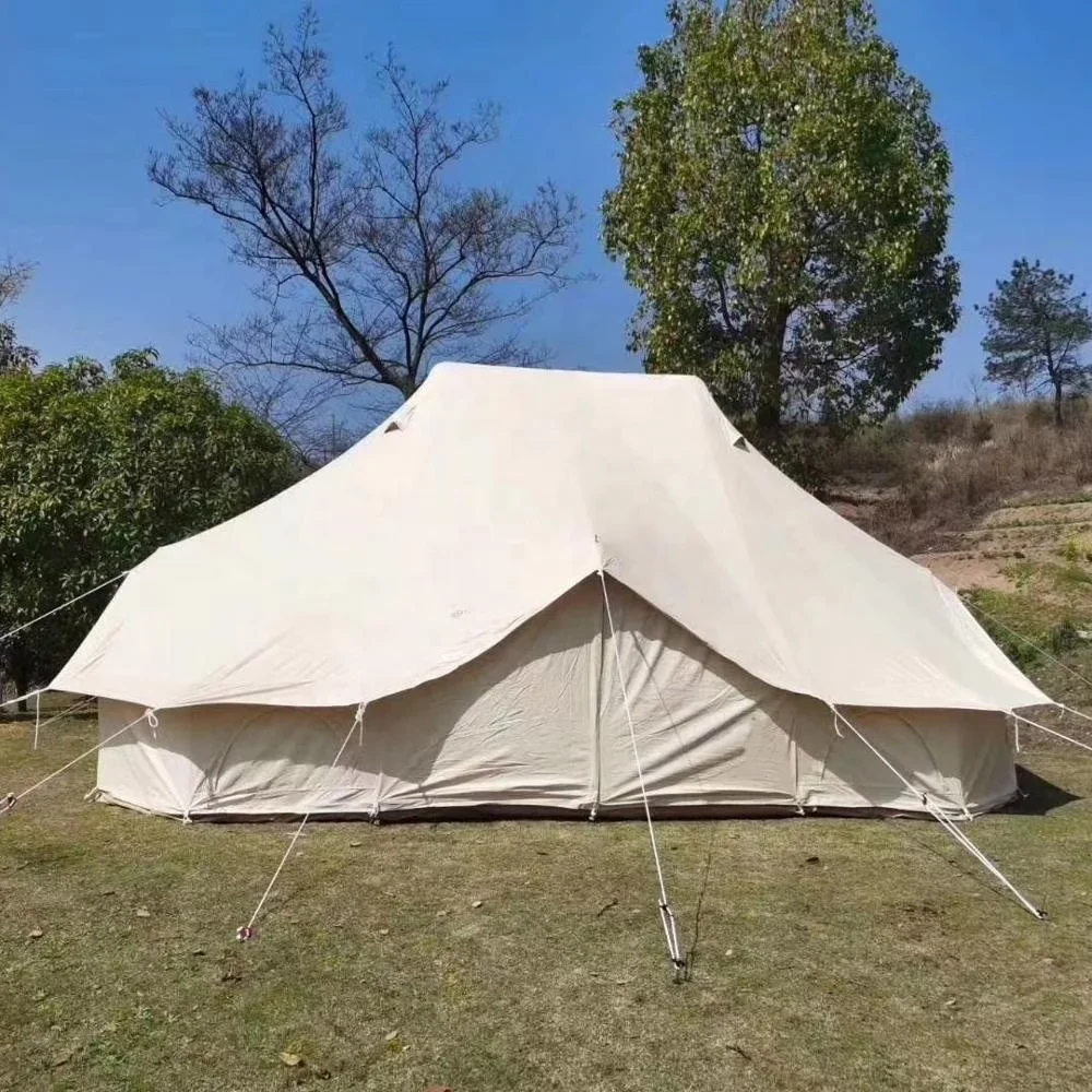 6*4 m large canvas  tent camping outdoor emperor tent for glamping yurt tent