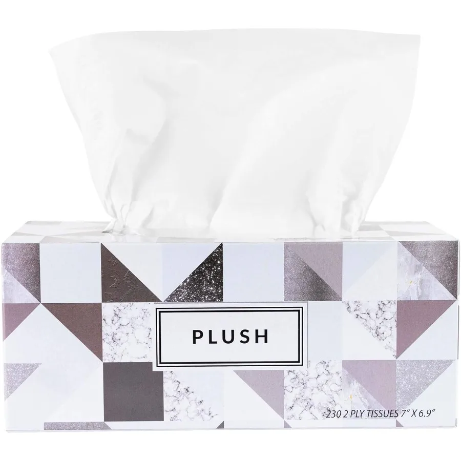 ぬいぐるみのようなふわふわティッシュ 1箱130枚入り サイズ7×6.9インチ 2枚重ね 柔らかく滑らか バスルーム オフィス 店舗 学校 家庭 キッチン 車などどこでも使える