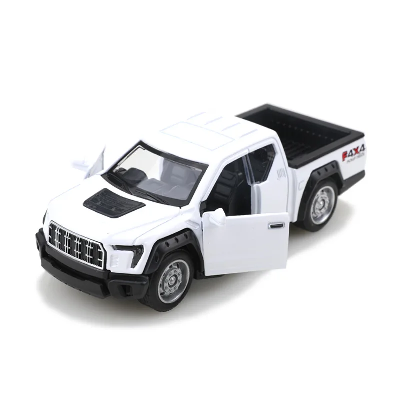 (Einzelverpackt) 1/36 Maßstab Replik F150 Offroad-Pickup-Truck, Druckgussmetall, Spielzeug für Jungen, Rückzugsfunktion, Bestes Geschenk und Präsent. – Detail 4
