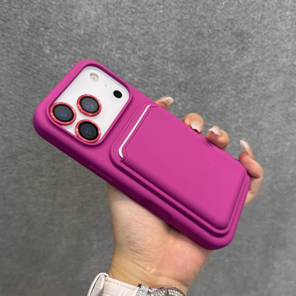 Flüssiges Silikon Magnetisch für MagSafe Brieftaschen-Slot-Kartenhalter-Hülle für iPhone 18 17 Air 16 15 14 13 12 Pro Max Weiche Stoßfänger-Abdeckung – Detail 11