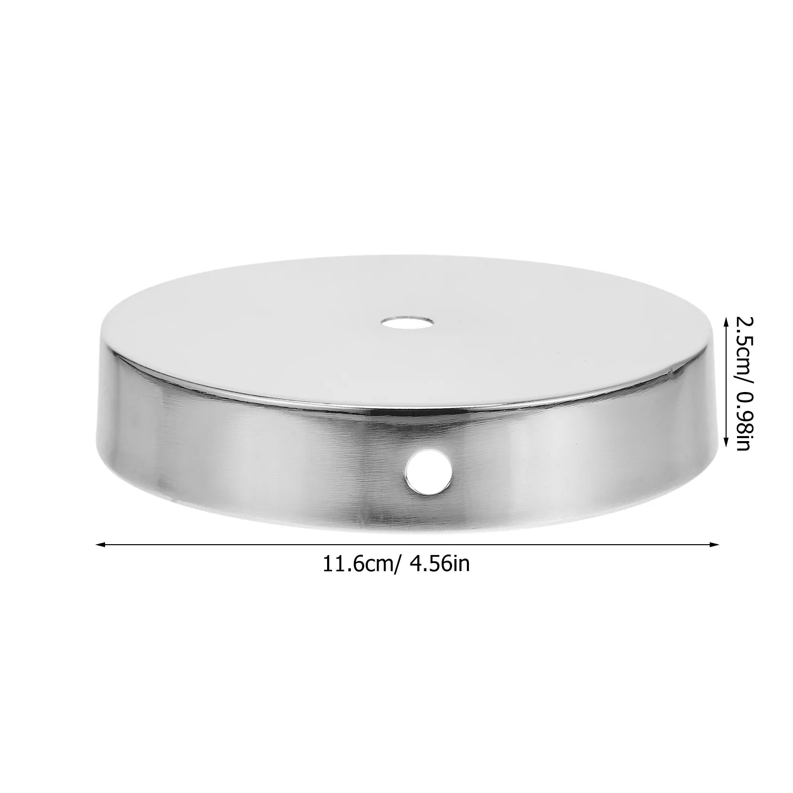 Rustic Iron Table Lamp Base – Round Metal Lamp Stand with Flat Stable Bottom for LED Light & Multipurpose Display