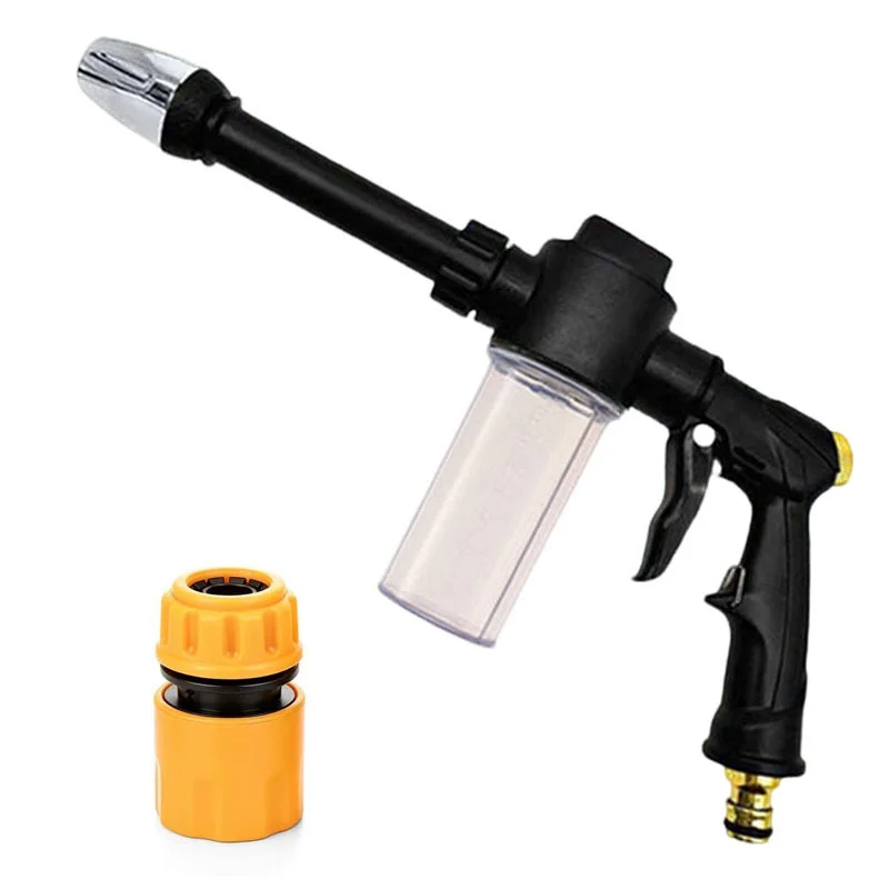 Extended Rod High-Pressure Car Wash Water Gun, Household Foam Spray Gun, Garden Watering Irrigation Nozzle4Water connection