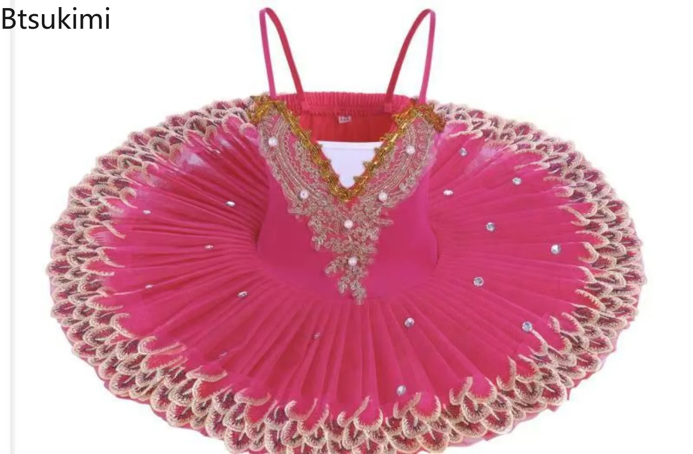 Red Professional Ballet Tutu Girls Ballet Dress Swan Lake Performance Costumes for Children Pancake Tutu Adult Women Dance Dress