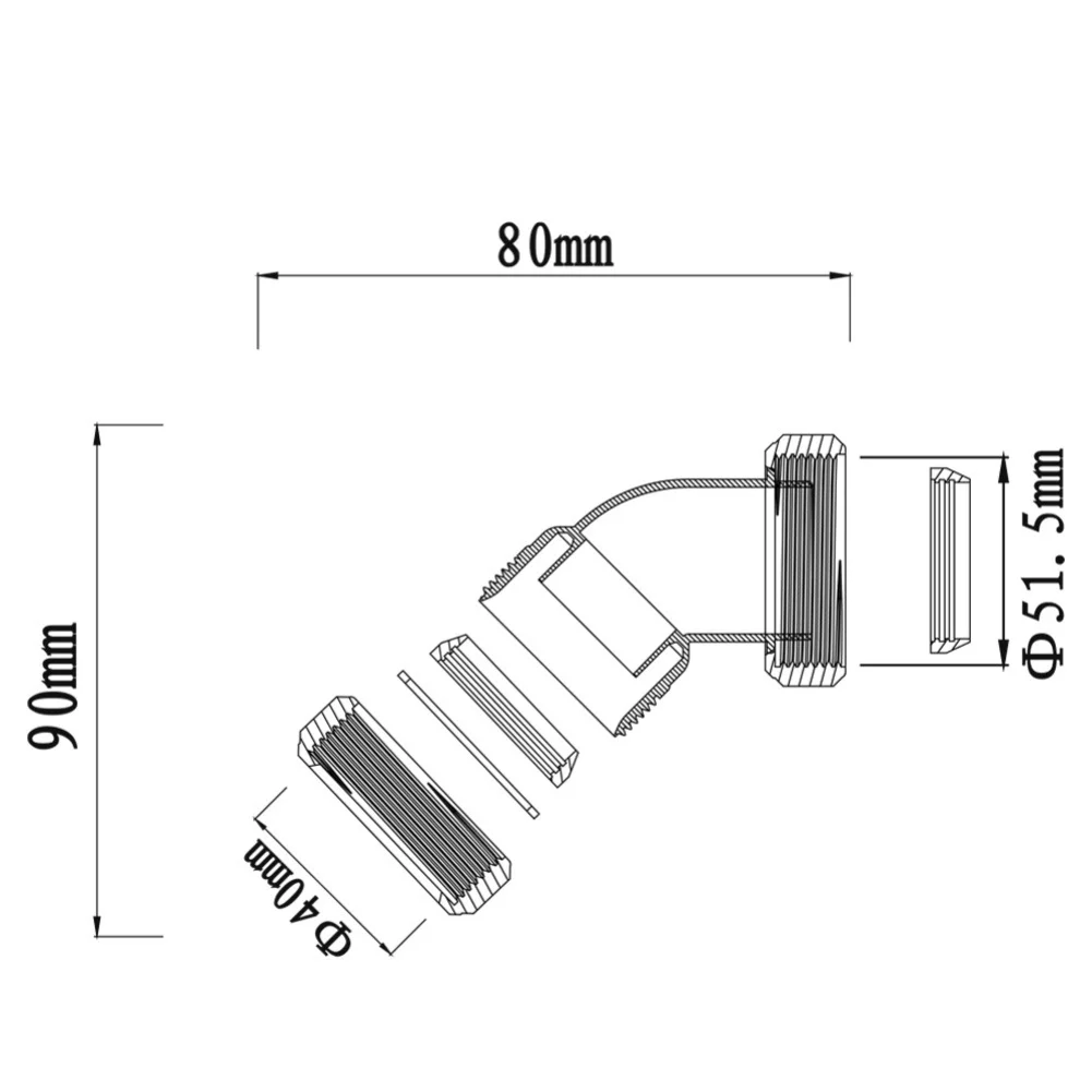 

Соединитель трубы Соединение сливной трубы DIY Сантехника Универсальная совместимость Удобный для пользователя фитинг Конструкция со скосом для плавного потока