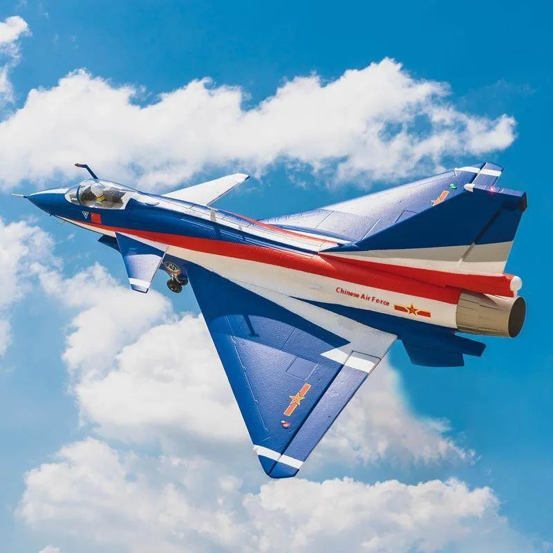 64 มม.J-10 ducted Fighter FIXED Wing รุ่นรีโมทคอนโทรล Baby J-10 เครื่องบินควบคุม flaps จําลองของเล่น
