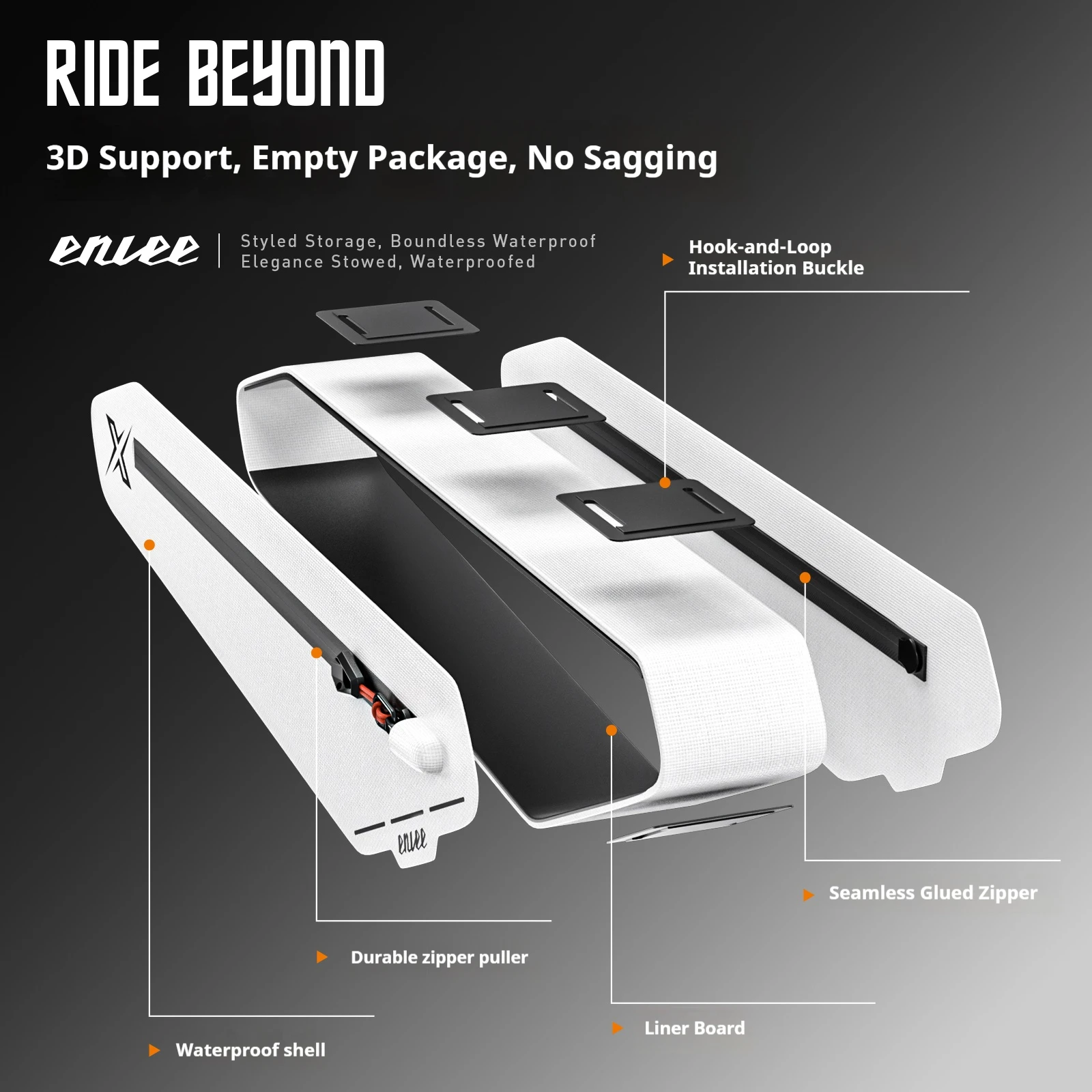 ENLEE150g lightweight Cloud Sail Bicycle Top Tube Bag Waterproof Hard Shell Storage Bag Practical Modification Gift Road Bicycle