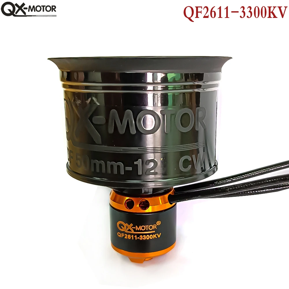QX-MOTOR EDF 12 블레이드 덕트 선풍기 QF2611 3300/4000/4600/5000KV CW/CCW 브러시리스 모터, 리모컨 장난감 부품, 50mm