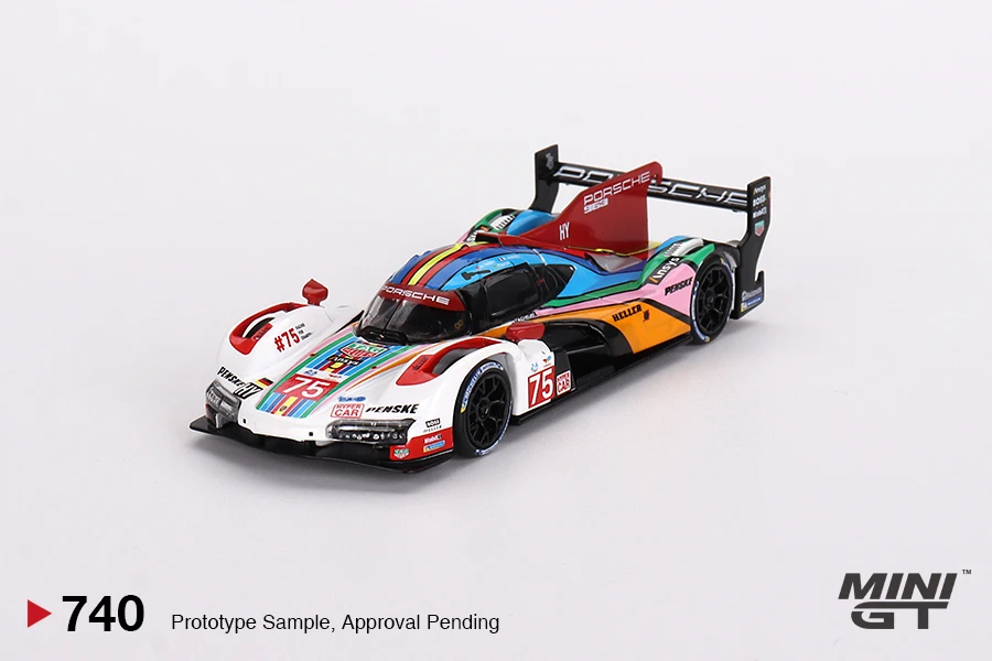 

МИНИГЬ 1:64 963 # 75 Porsche Penske Motorsport 2023 24 MGT00740-MJ автомобильные игрушки из сплава, литая под давлением металлическая модель автомобиля для детей