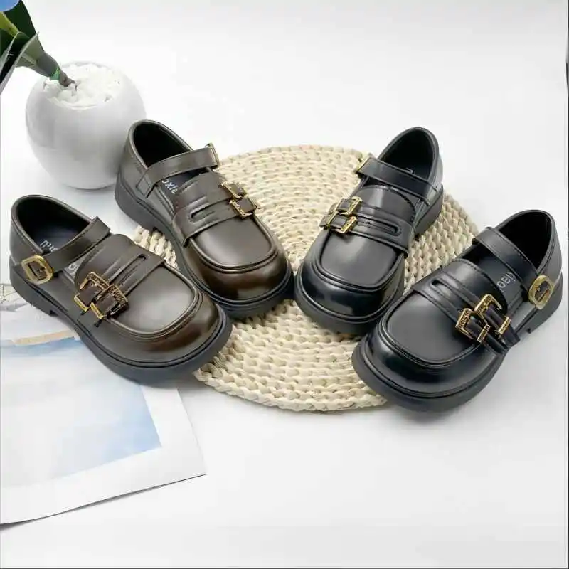 

Autumn Spring New Girls Shoes Children Leather Shoes Tassels Fringes Soft PU Patent Leather Kids Flats Oxfords Soft Loafers NM39