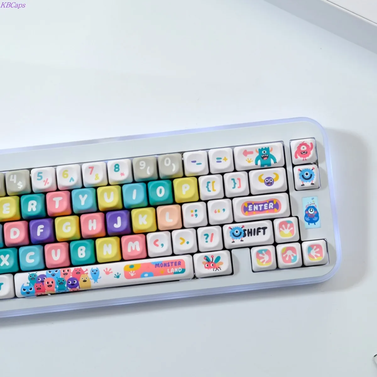 KB126 key little monster keycap PBT hot sublimation keycap suitable for game mechanical keyboard customization