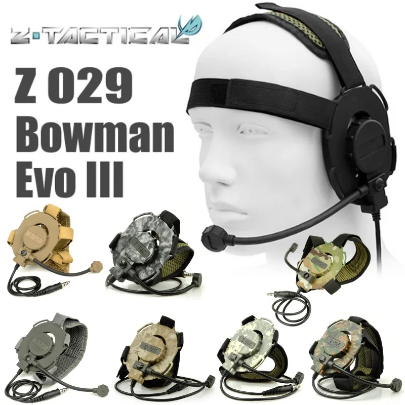 Z Tactical Bowman Evo III Headset Softair Headphone Earphone Ztac Airsoft Headsets Z029