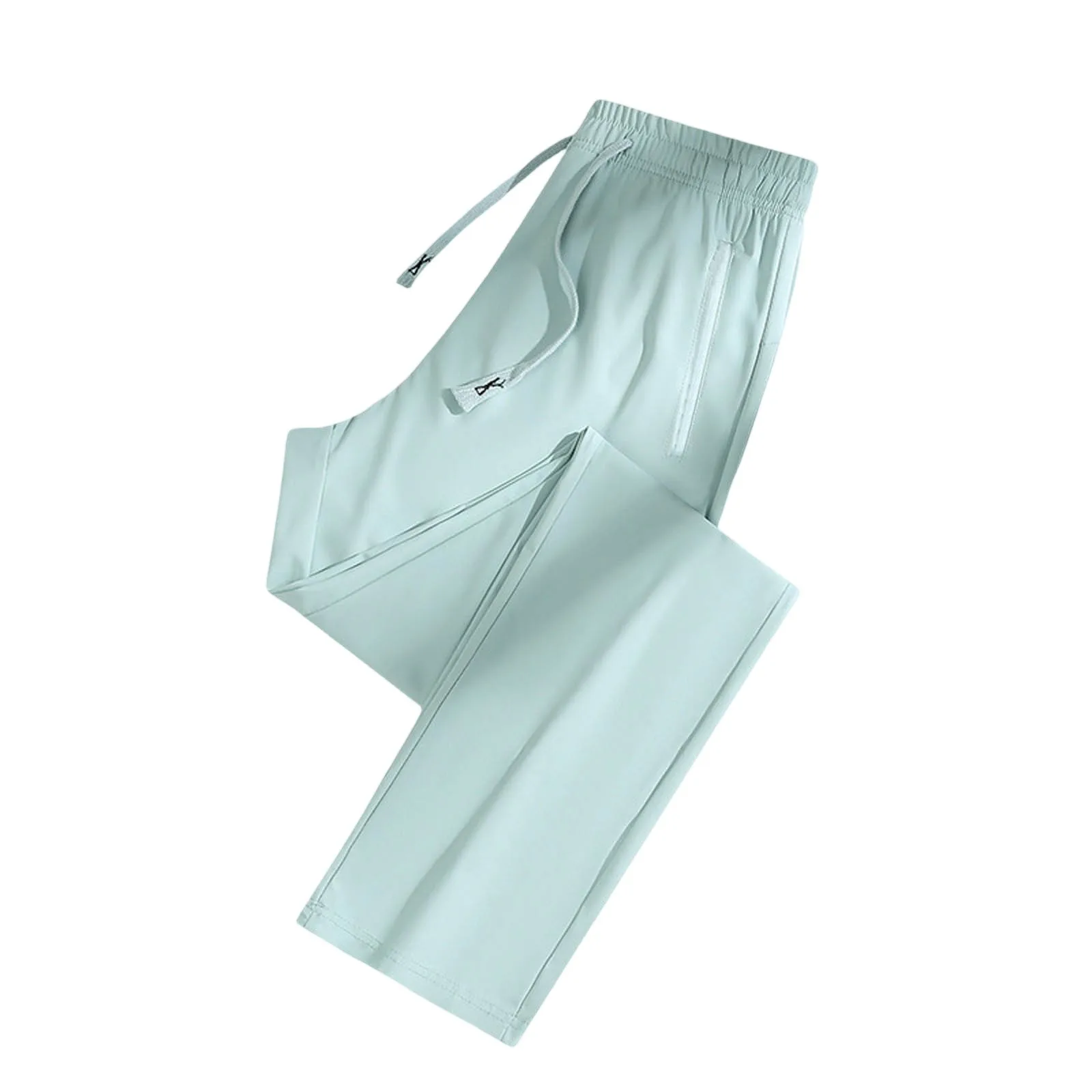 Pantalon femme couleur unie stretch actif été pantalon à séchage rapide respirant ample cool pantalons de survêtement avec poches zippées