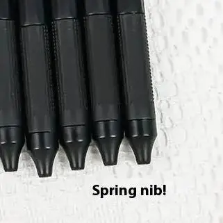 

6 шт., выдвижная гелевая ручка, силиконовая ручка для ручки, наконечник ST, быстросохнущие чернила, без размазывания, 0,5 мм, черные чернила, гладкое письмо