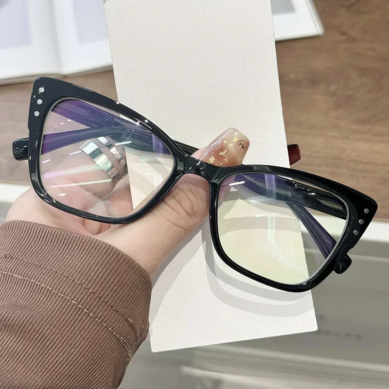 Frauen Trend Presbyopie Brillen Neue Mode Cat Eye Lesebrille Personalisierte Blau Licht Blockieren Augenschutz Gläser