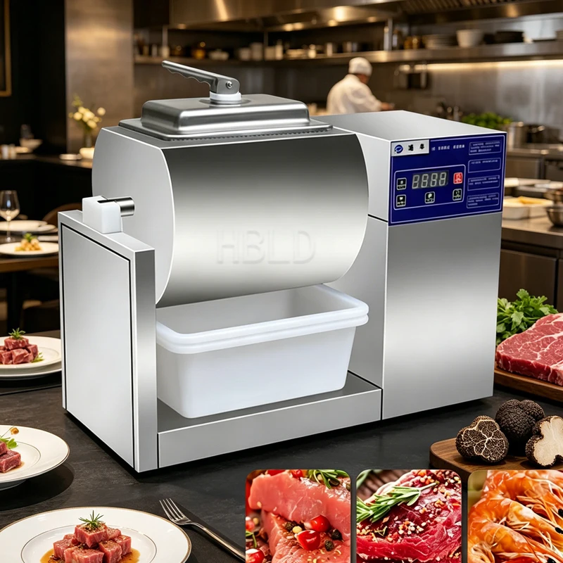 Small Stainless Steel Vacuum Fresh Meat Development Machine Fried Chicken Mixer Vacuum Drum Marinating Machine for Kitchen