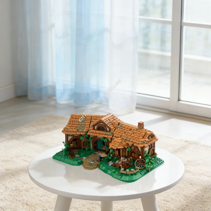 

5980 деталей MOC: Модель «Зеленый Дракон» — Гостиница из «Властелина колец», конструктор, архитектурная модель, рождественский подарок, креативная развивающая игрушка