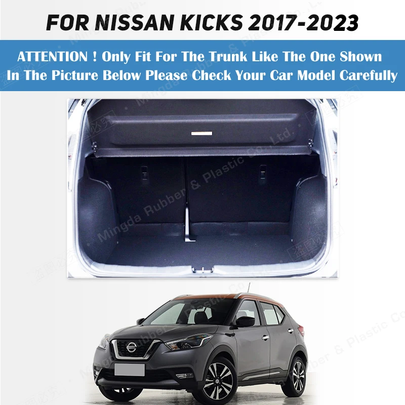 For Nissan Kicks 2017-2023 2022 2021 2020 19 18 Auto Full Coverage Trunk Mat Car Cover Pad Cargo Liner Interior Accessories