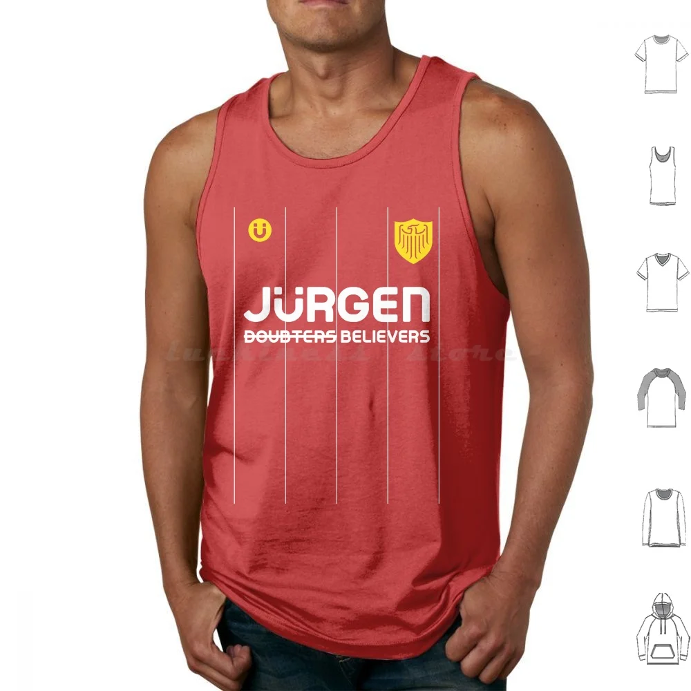 Jurgen Klopp – Doubters To Believers Home Shirt Tank Tops Vest Sleeveless Klopp Anfield Kop Jurgen Klopp Red Football