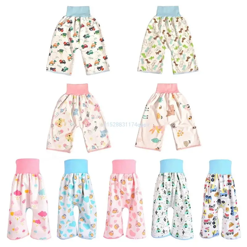 

2 in 1 Comfy Waterproof Absorbent Washable Nappy Pants Children Baby Cotton Diaper Skirt Shorts Dropship