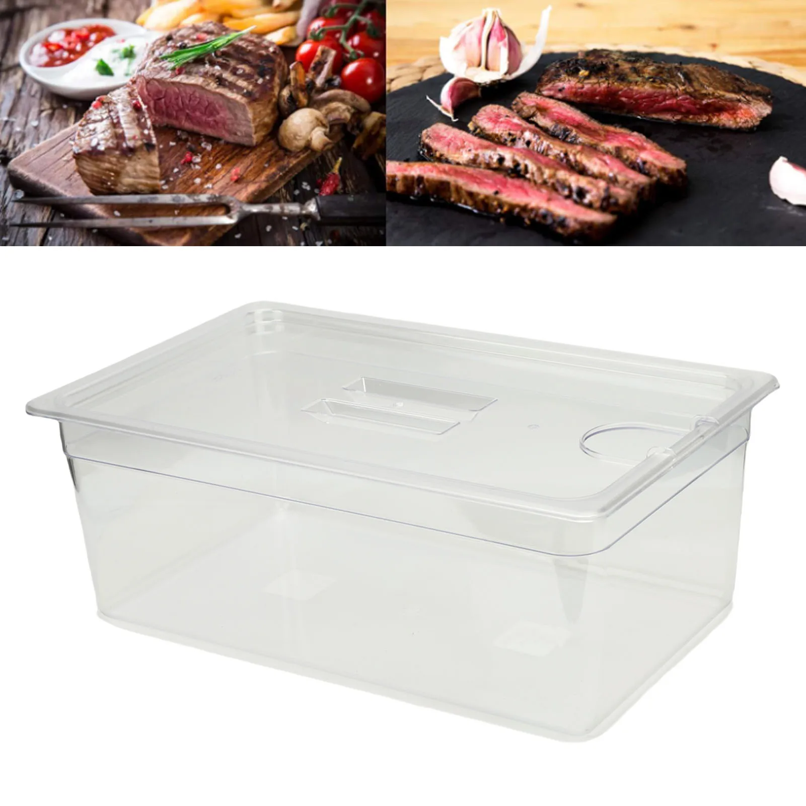 

Прозрачный контейнер для медленноварки 25 л с крышкой, емкость для хранения продуктов, многофункциональный прозрачный контейнер из полипропилена