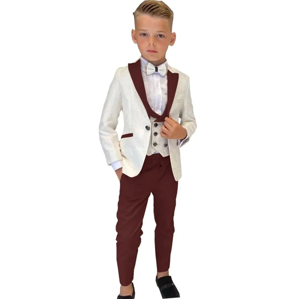 

Boy Suit Three Piece Set Blazer Vest And Pants Notch Lapels Birthday Dresses Prom Evening Party Stage performance costumes