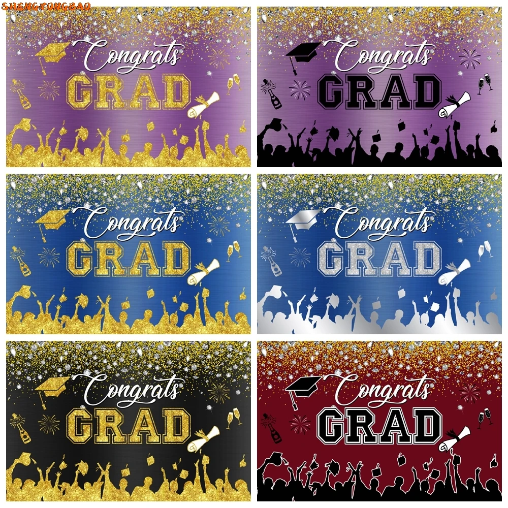 

Congrats Grad Graduation Photography Backdrop Class of 2024 Congratulation Celebrate Graduate Prom Party Decor Photo Background