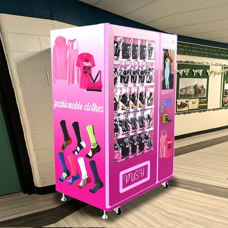 Commercial Custom Sticker Fragrance Perfume Vending Machine Clothes Sock Makeup Wig Hair Lash Vending Machine with Credit Card