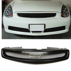 Matte Black Car Front Racing Grille Bumper Hood Mesh For Nissan Skyline V35 4 Door Sedan Infiniti G35 2005-2006