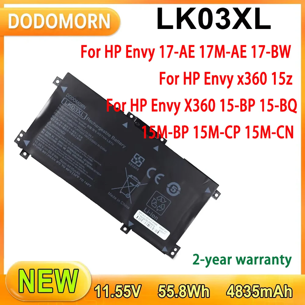 LK03XL 11,55 V batería del ordenador portátil para HP Envy x360 15z para HP Envy 17-AE 17M-AE 17-BW Serie HSTNN-LB7U TPN-W127 916368-421 L08855-856