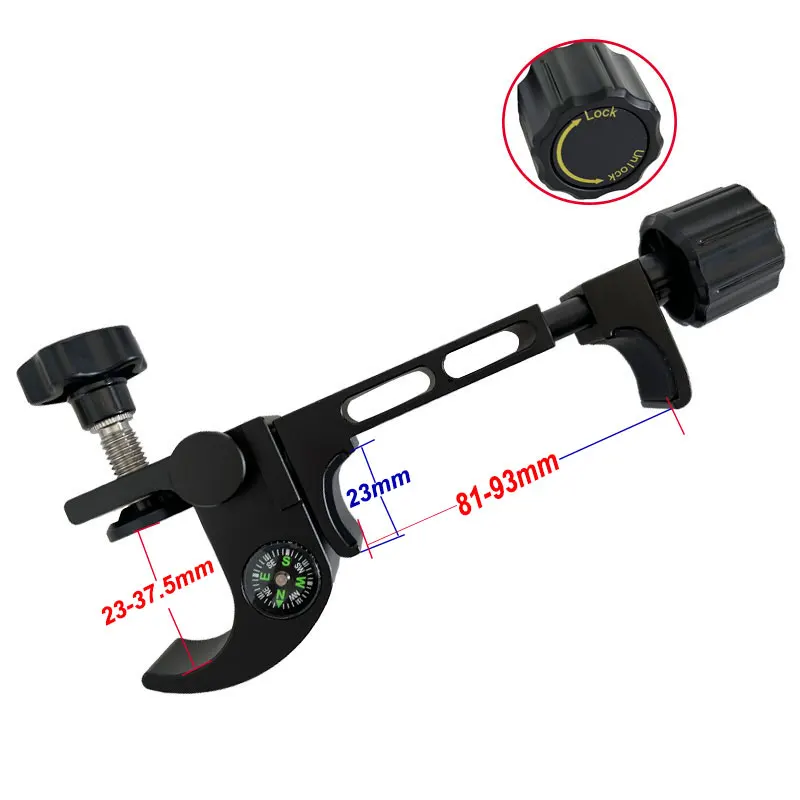 Upgrade Corrosion Resistant GNSS GPS Pole Clamp With Compass &Open Data Collector Cradle Pole Holder Mount Dropshipping