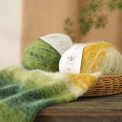 (100g*2)/Set Genuine Long Wool Yarn Fine Hand Knitting Thread Eco Friendly Dyed Color Soft Warm Yarn For Cold Winter