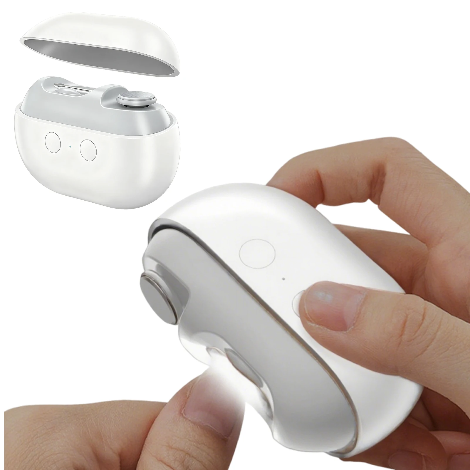 

Automatic Fingernail Cutter Type-C Charging Electric Manicure Nail Trimmer with Light Safety Nail Clipper for Men Women