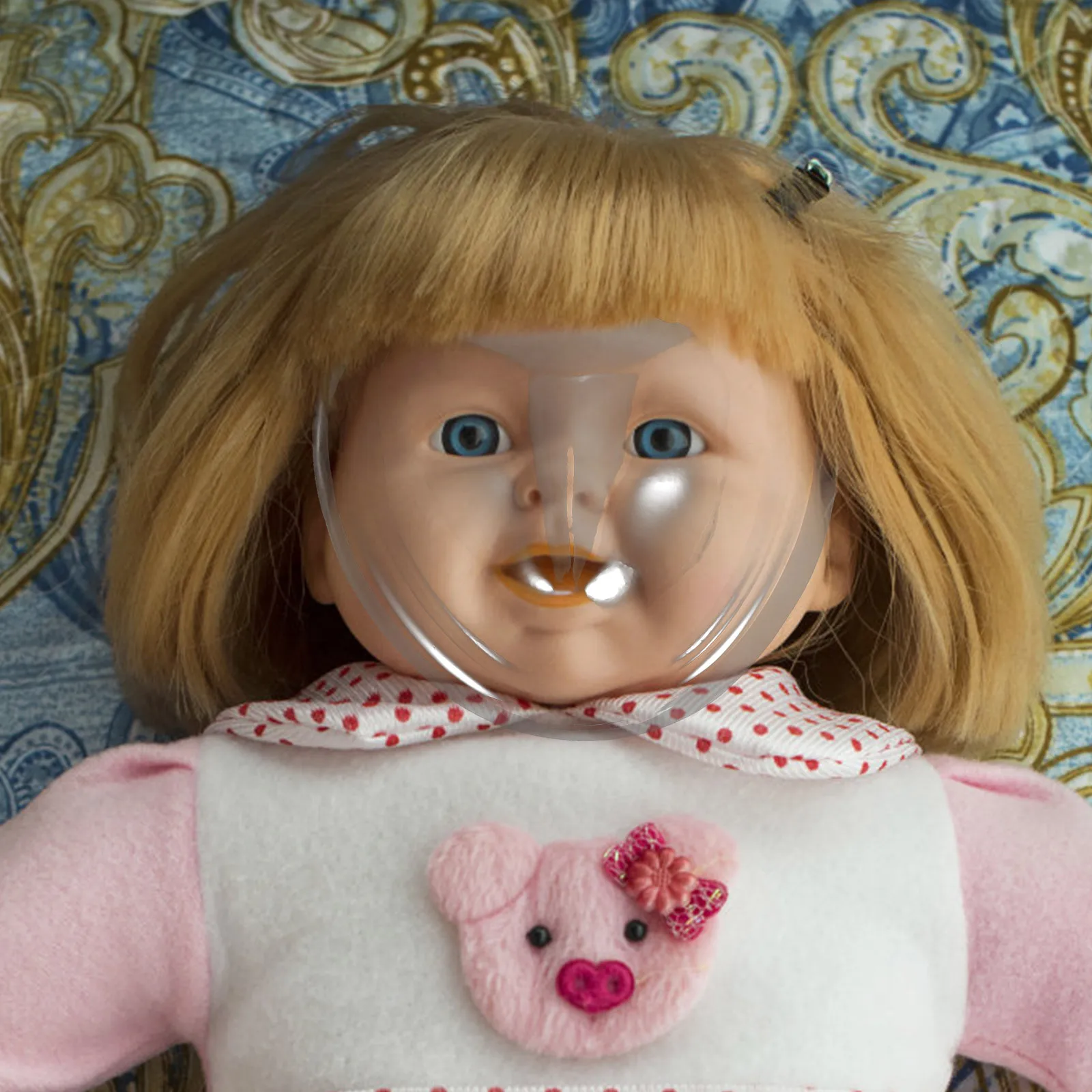 4 قطع غطاء صغير لـ Bjd نمط فريد من نوعه على شكل بيضة قناع حماية متين قناع بلاستيكي غطاء وجه DIY Face Craft