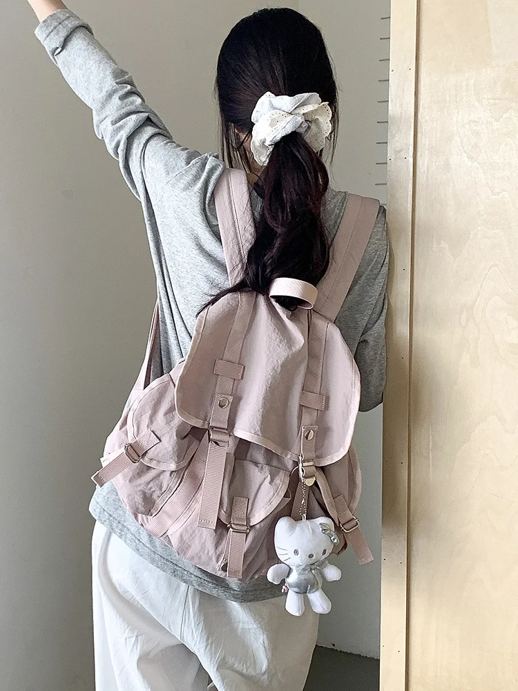 

EMORRIN Autumn New Nylon Large Capaci Casual Travel Bapa Simple Double oulder Bag ex Buet ape Water-Resistant
