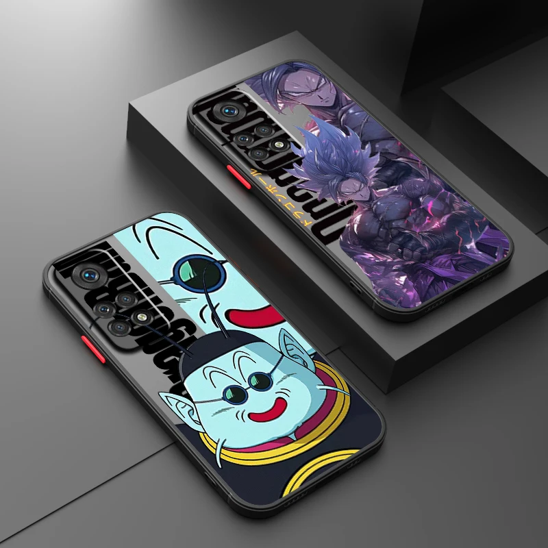 D-Dragon Ball Gohan Goku Frosted Translucent For Redmi Note 13 12 12S 12T 11 11T 11E 10 10S 9 Pro Plus 5G Back Phone Case