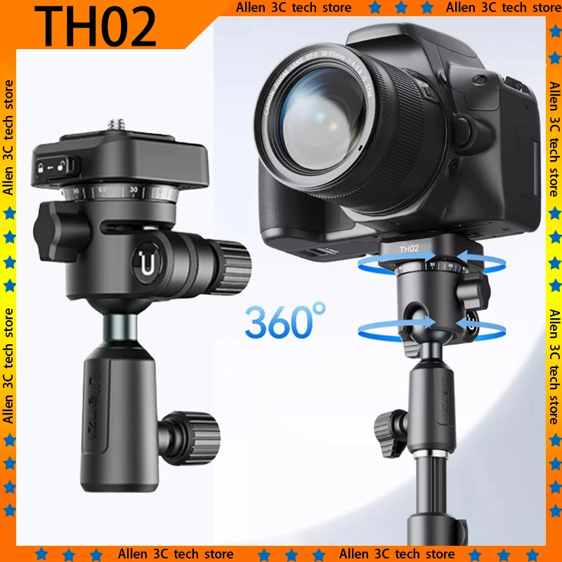 Ulanzi TH02 Quick Release Ball Head Uka Inverted Ball 360° Panoramic Ballhead Horizontal Vertical Switching Release For Camera