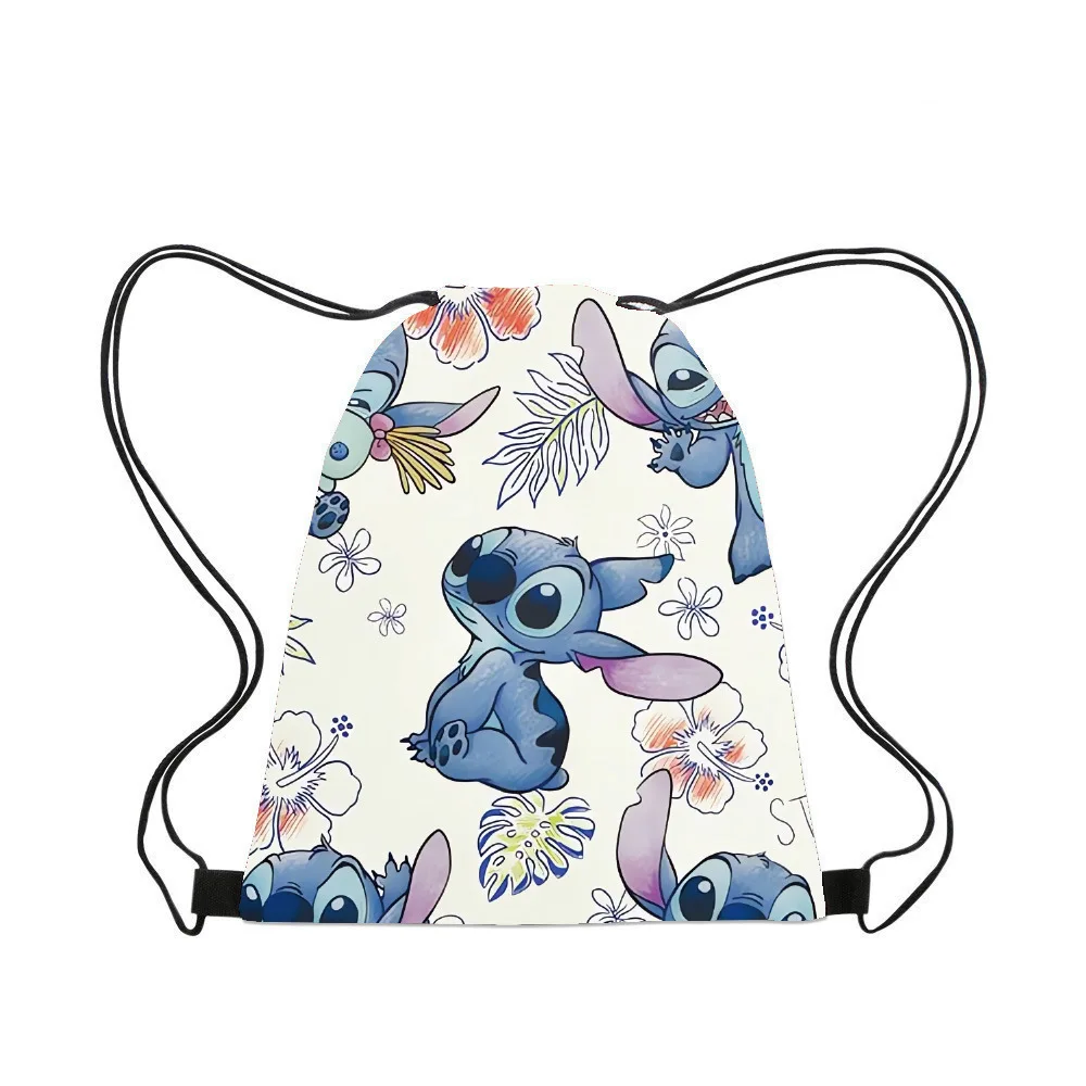 Disney Stitch Kinderen Rugzak Trekkoord Tassen Cartoon Mini Lilo & Stitch Reis Opbergtas Casual Zwemmen Draagbare Rugzak