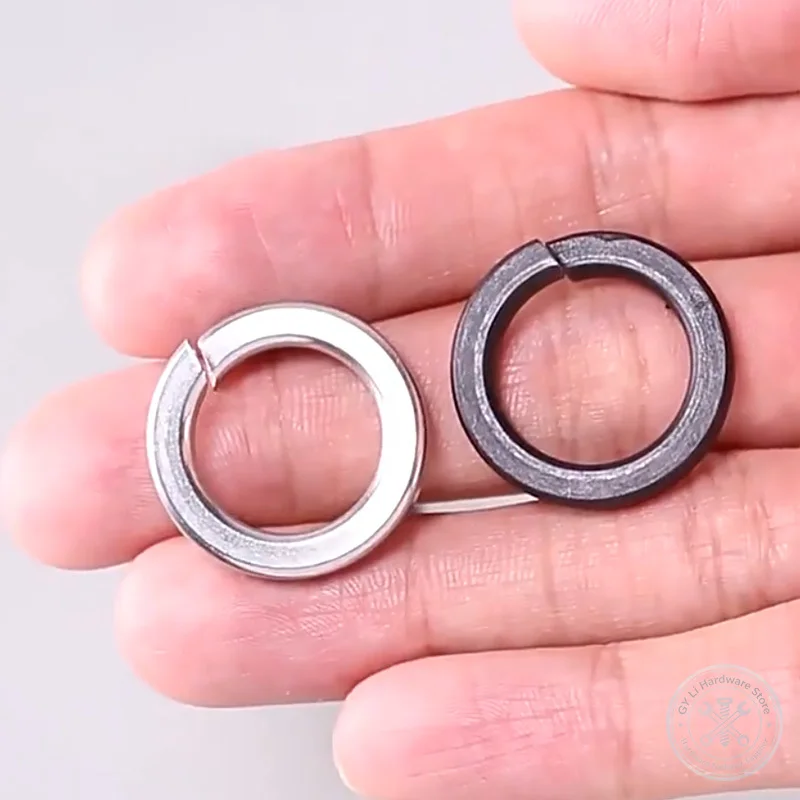 M1.6-M36 Spring Washer 304 316 Stainless Steel Black 304 Heavy Duty Thickened Round Elastic Metal Shim For Screw Fastener