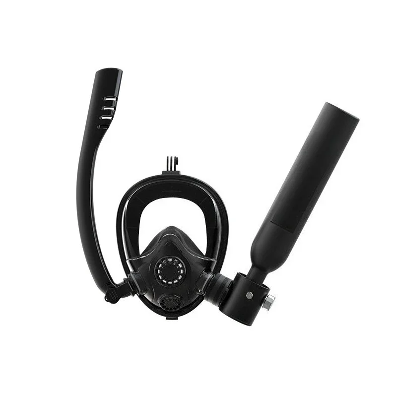 Portable diving rebreather 0.5L mini gas cylinder snorkeling full mask swimming goggles, set