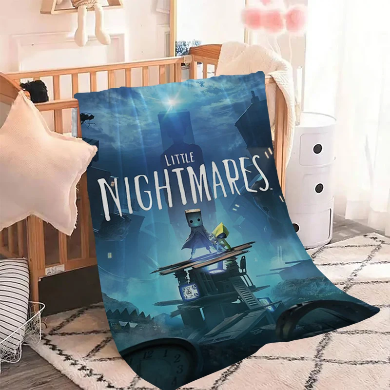 

Game L-Little Nightmares Throw Blanket for Sofa Blankets & Throws Microfiber Bedding Knee Bed Decorative Double Fleece Nap Thick